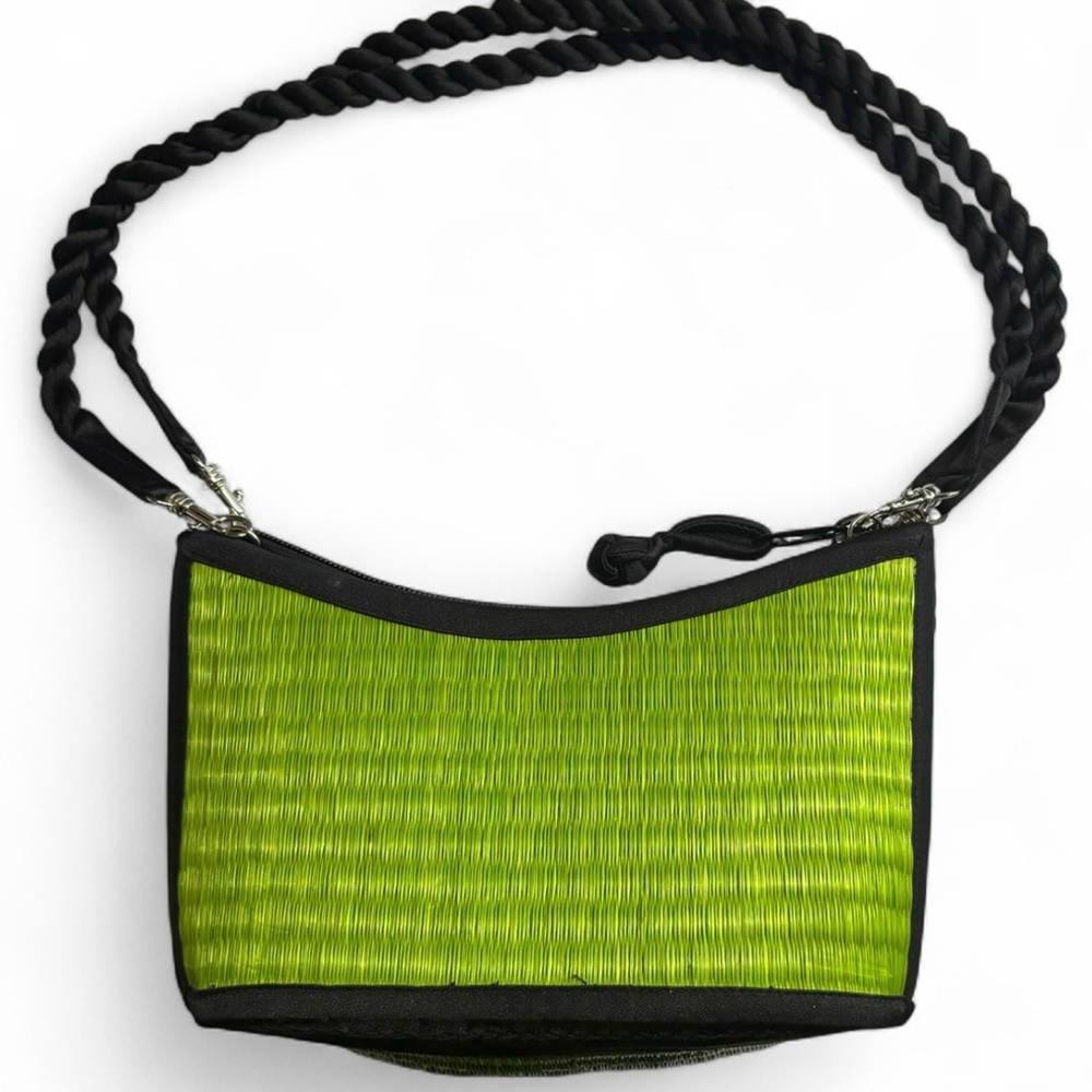 Green Woven Shoulder Bag